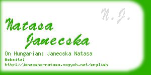 natasa janecska business card